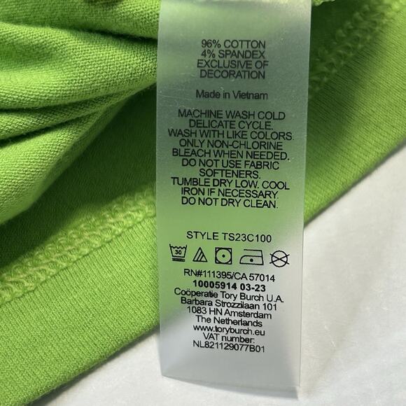 Tory Burch Sport The Masters Green Polo Shirt Gold Buttons Size M NEW Exclusive - Picture 10 of 16